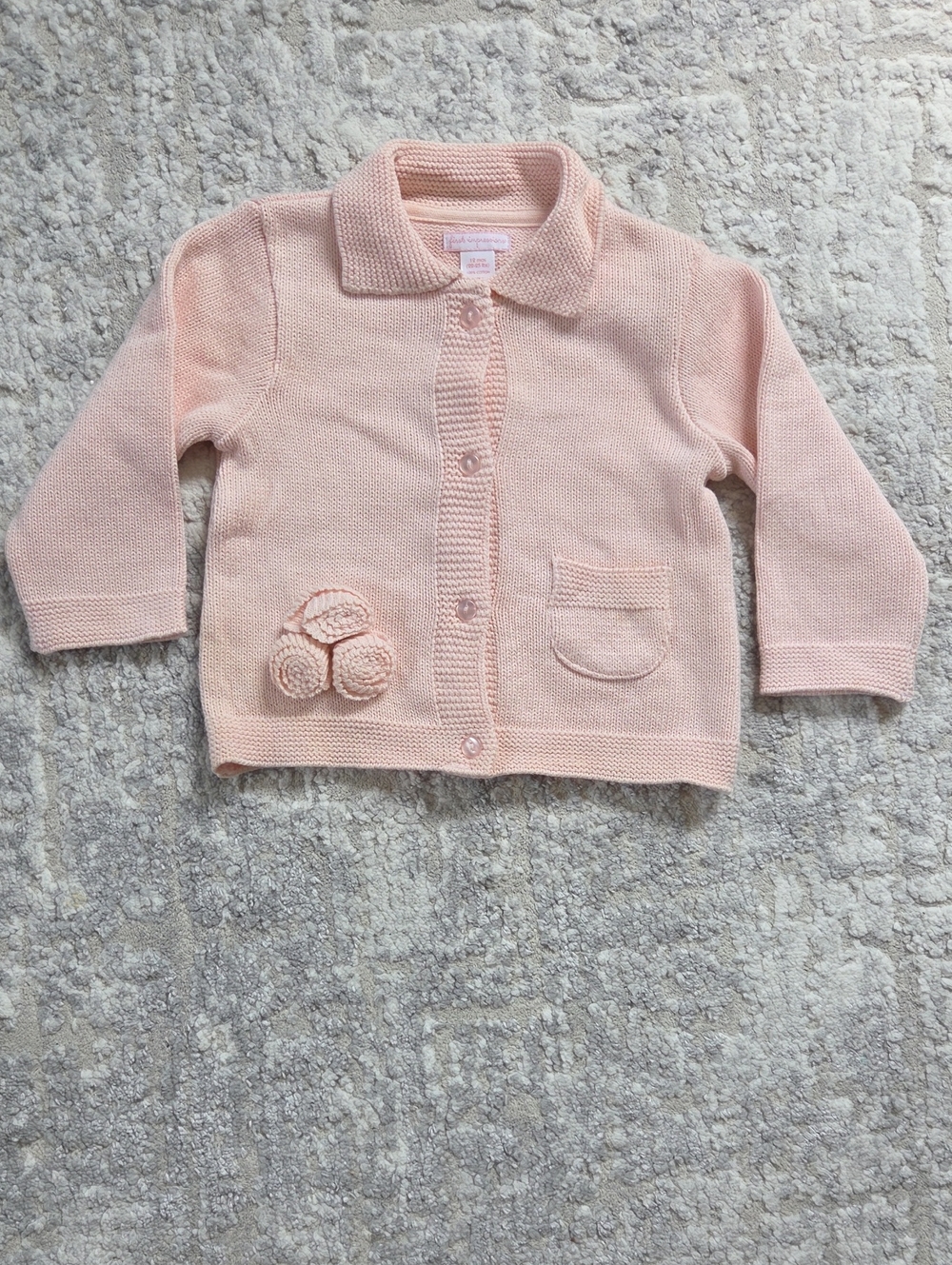 First Impressions Light Pink Knit Button-Up Cardigan Size 12 Months